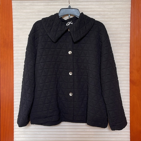 NWT hello nite black quilted jacket size Large - Picture 10 of 15